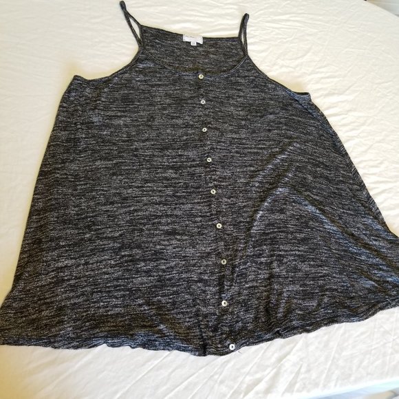 Allen Allen Tops - 2X Allen Allen Flowy Tunic Length Tank Top